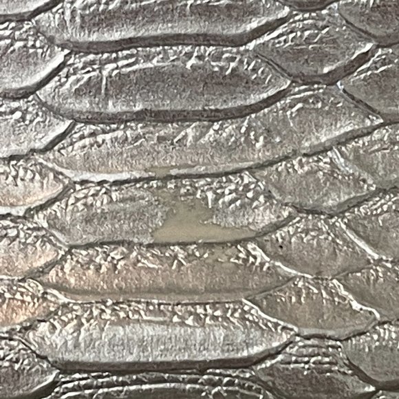 Michael Kors Silver Metallic Two Tone Leather Animal Print Clutch - Picture 5 of 9